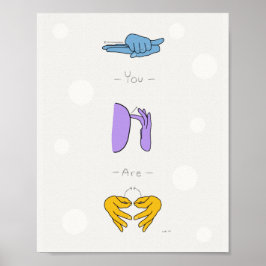 Poster Você é muito inteligente, uma citação de filme ASL