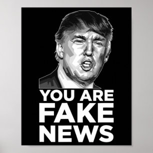 Poster Você é Notícias Falsas - Presidente Trump Insulto
