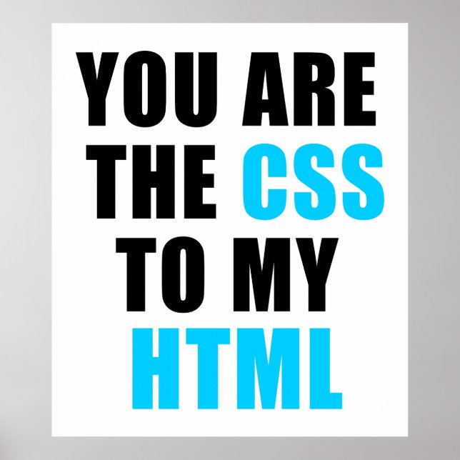Póster Você é o CSS do meu HTML (Frente)
