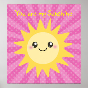 Póster Você é o meu sol a rosa quente