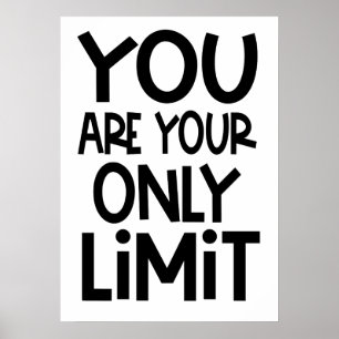 Poster Você É O Seu Único Branco De Cotação Motivaci