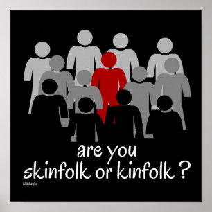 Poster VOCÊ É O SKINFOLK OU O KINFOLK? pare com o racis