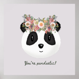 Poster Você é pandástico! Urso Panda Bonito