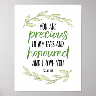 Poster Você é precioso em meus olhos - 43:4 de Isaiah
