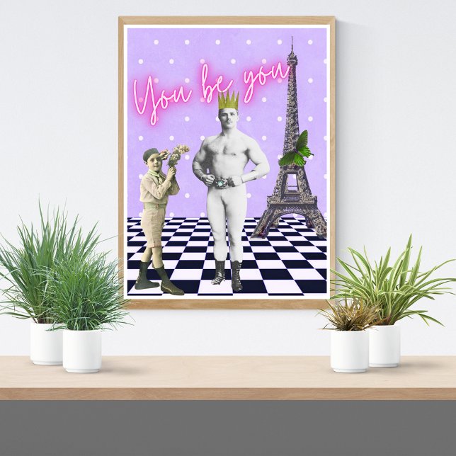 Poster Você É Seu Funky Vintage Strongman (Criador carregado)