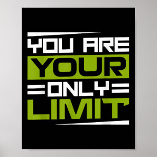Poster Você É Seu Único Limite, Inspiração E Motivação