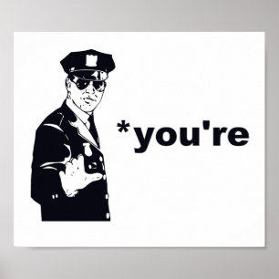 Póster Você é sua polícia da gramática