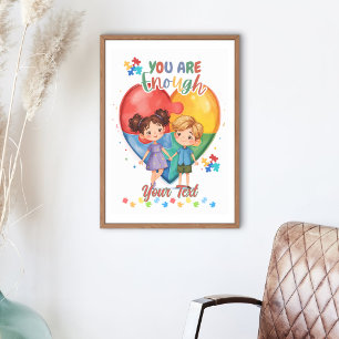 Poster Você é Suficiente pôster personalizado ilustrado s