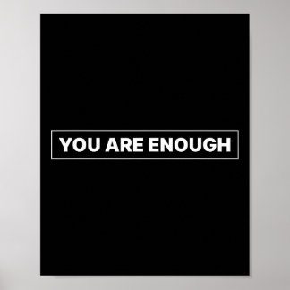 Poster Você É Suficiente Suporte Minimalista de Saúde Men