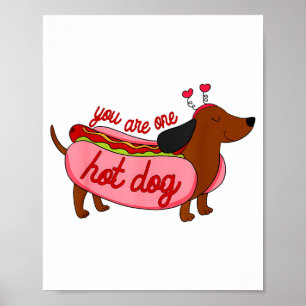 Poster Você é um cachorro-quente fofo Dachshund no Dia do