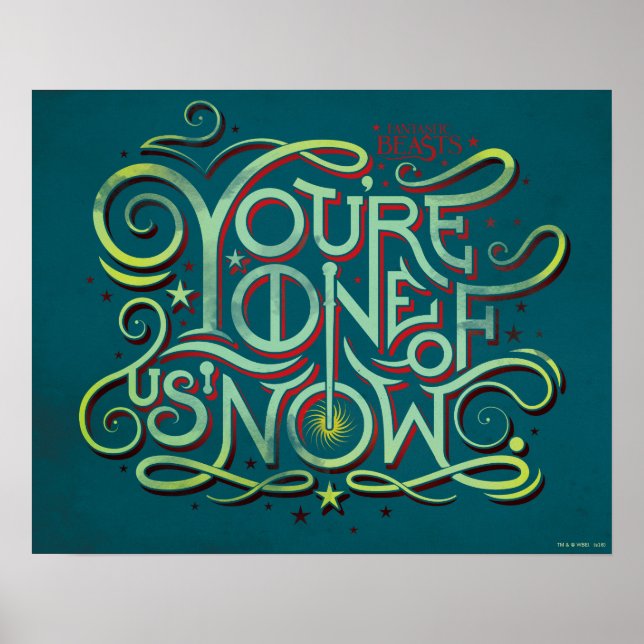 Poster Você é um de nós, agora, com uma imagem verde (Frente)