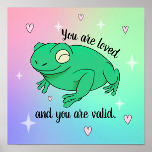 Poster Você É Um Sapo De Arco-Íris Feliz Válido