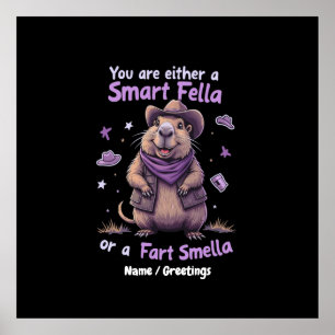 Poster Você é um Smart Fella ou um Fart Smella Engraçado