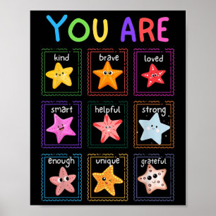 Poster Você É Uma Estrela-do-Mar Gentil Professor Volta à
