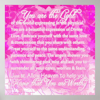 Póster Você é uma mensagem inspiradora digna de Divino