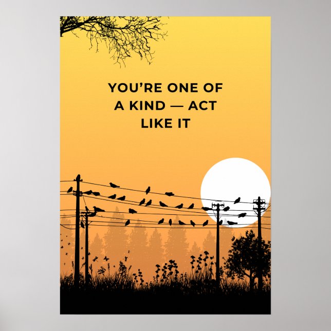Poster Você é único — aja como tal. Motivação (Frente)