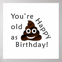 Você é velho como... Feliz Aniversário | moji de c