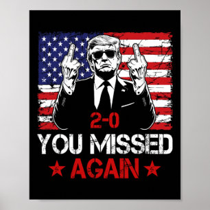 Poster Você Errou Novamente Trump 2025 Eleição Bandeira d