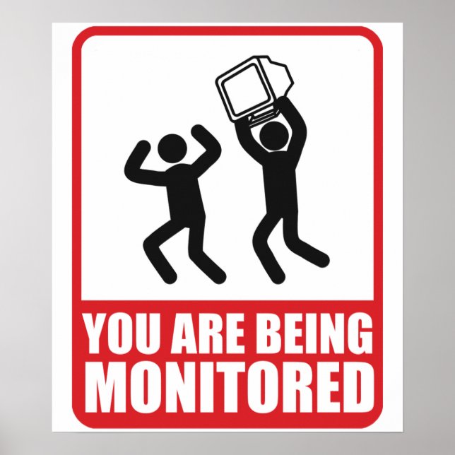 Póster Você Está Sendo Monitorado (Frente)