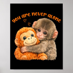 Poster Você está sozinho meme do macaco bebê fofo soco
