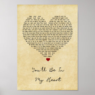 Poster Você estará em meu poema lírico da canção do