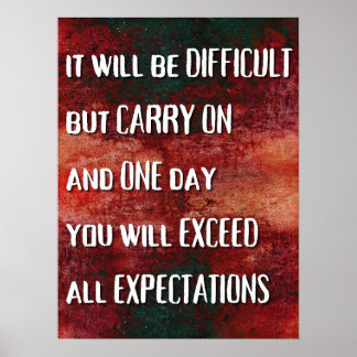 Poster Você Excederá As Expectativas - Motivacional