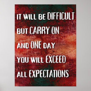 Poster Você Excederá As Expectativas - Motivacional