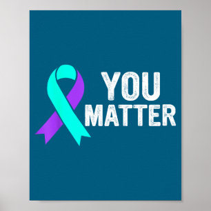 Poster Você Faixa de Conscientização Roxo Azul Prevenção 
