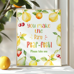 Poster Você faz a festa de aniversário de fruta Perfeito