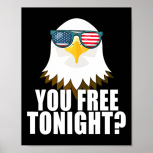 Poster Você Liberta Esta Noite Bandeira Americana Patriót