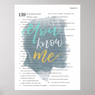 Póster Você Me Conhece, Salmo 139, Silhouette Masculina