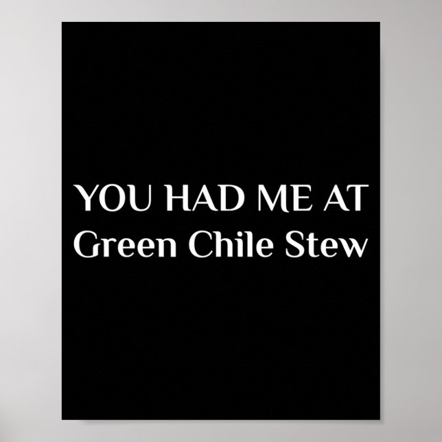 Poster Você Me Conquistou com Ensopado de Chile Verde Cam (Frente)
