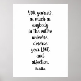 Póster Você Merece A Citação Buda Do Amor