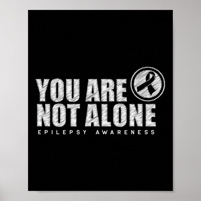 Poster Você Não Está Sozinho Vista Epilepsia No Dia Púrpu (Frente)