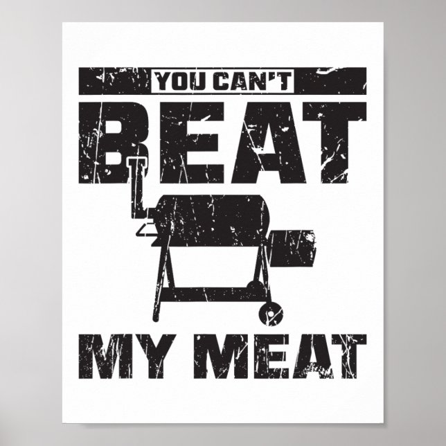 Poster Você não pode bater na minha carne - Churrasco (Frente)