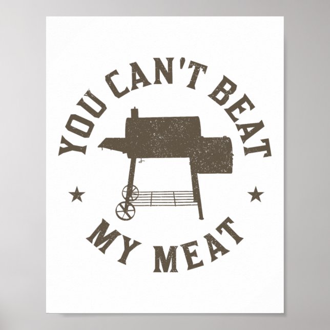 Poster Você não pode derrotar meu Churrasco de carne chif (Frente)