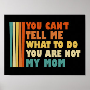 Poster Você Não Pode Me Dizer O Que Fazer Você Não É Minh