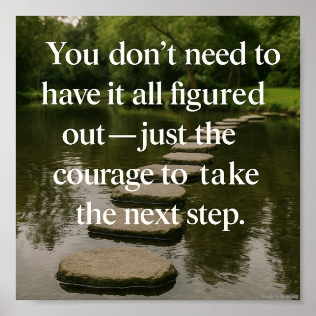 Poster Você não precisa ter tudo planejado (Frente)