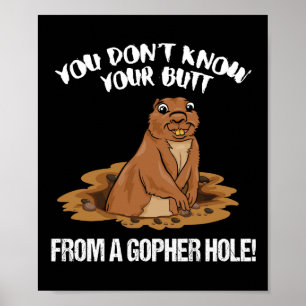 Poster VOCÊ NÃO SABE SEU BUMBUM DE UM FURO de GOPHER