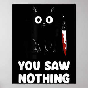 Poster Você Não Viu Nada Engraçado Gato Preto