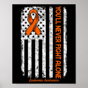 Poster Você nunca combaterá sozinho a leucemia de Cancere