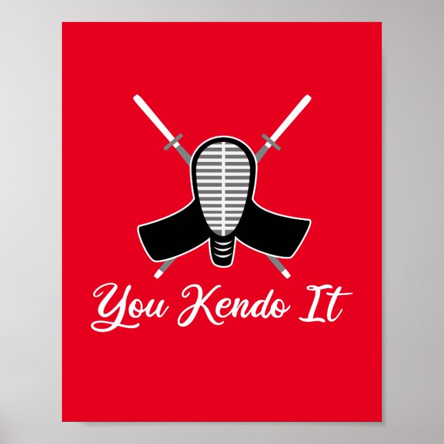 Poster Você o Kendo - engraçado Kendo Aikido Pun Piada Gr (Frente)