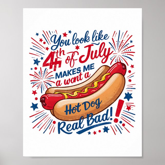 Poster Você Parece! 4 De Julho Faz-Me Querer Um Cachorro (Frente)