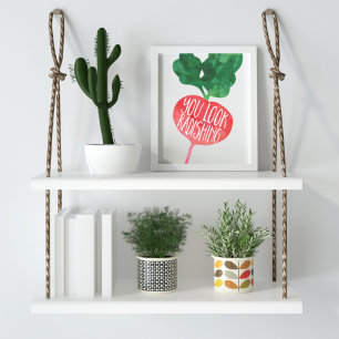 Poster Você Parece Radical Veggie Pun Kitchen