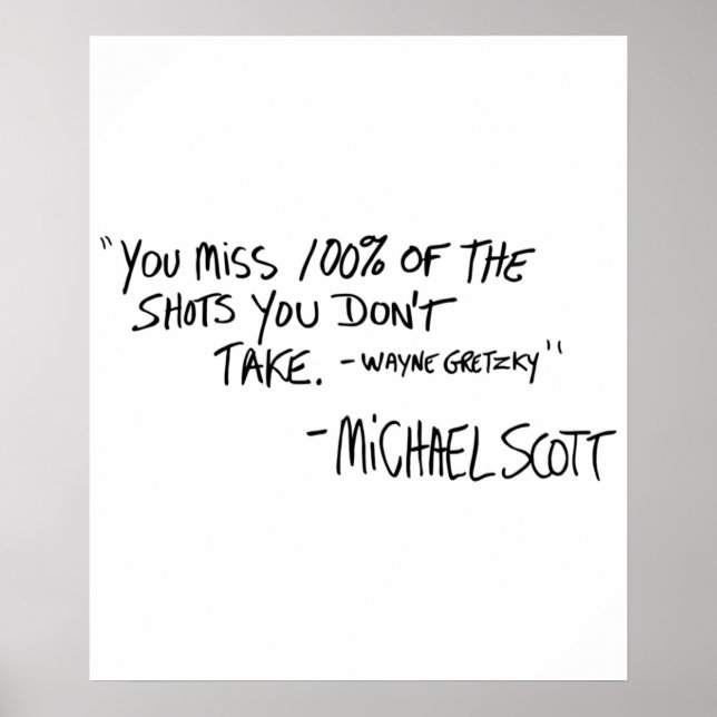 Poster Você perde 100 dos tiros que você não toma variant (Frente)