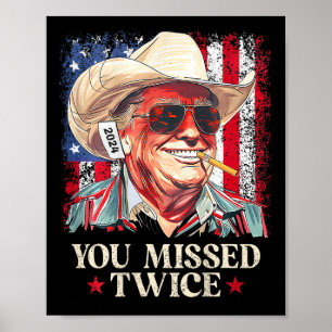 Poster Você Perdeu Duas Vezes O Vaqueiro Ocidental Trump
