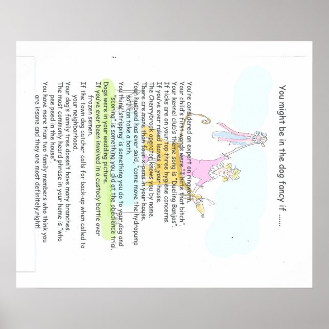 Póster Você pode estar no rico do cão se... (Frente)