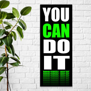 Póster Você PODE fazê-lo (verde) inspirador