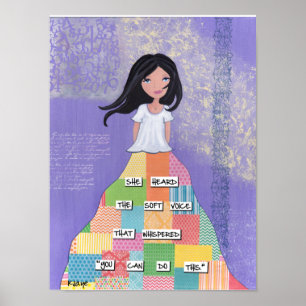 Póster Você pode fazer este - arte para meninas e