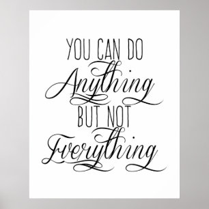 Poster Você pode fazer qualquer coisa mas não tudo post